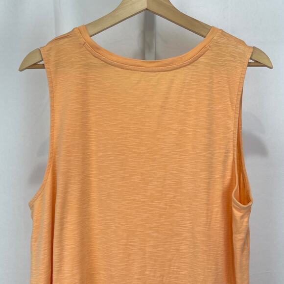 J. JILL Pima Cotton Sleeveless Tunic Tank Top Orange Peach Size XL - Picture 6 of 9